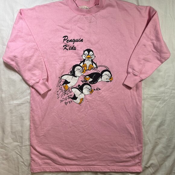Vintage Parallele Nuit Penguin Kids Sleep Shirt, Made in Brazil, Size Small - Picture 1 of 8